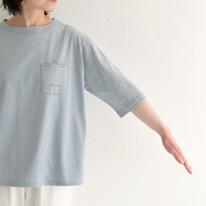 メール便送料無料 Tシャツ 半袖 レディース かくれんぼビリケンさん 綿100％ 25SS0704, | earth_eco_loco | 16
