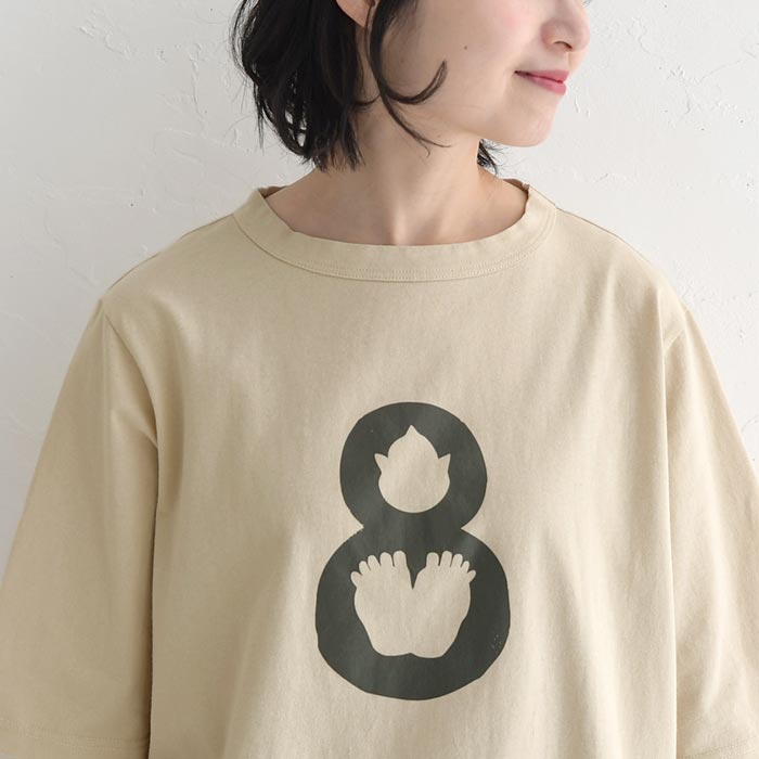 メール便送料無料 Tシャツ 五分袖 レディース 末広がりビリケンさん 綿100％ 25SS0704, | earth_eco_loco | 14