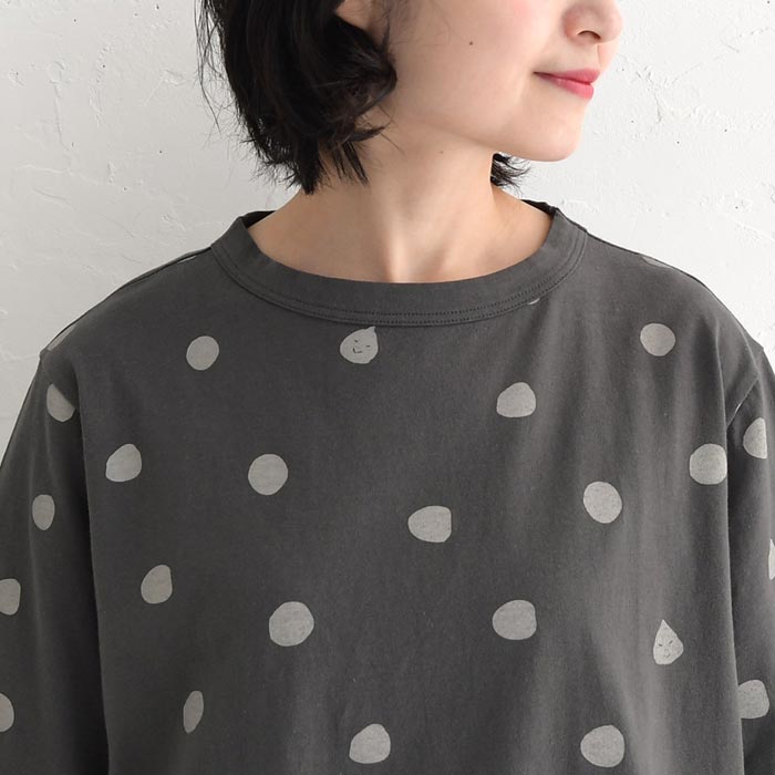 1,111円OFFクーポンあり メール便送料無料 Tシャツ 五分袖 レディース ドット ビリケンさん 綿100％ 25SS0704, | earth_eco_loco | 14