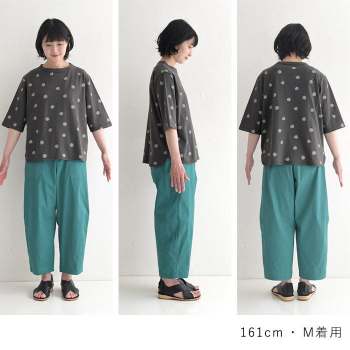 1,111円OFFクーポンあり メール便送料無料 Tシャツ 五分袖 レディース ドット ビリケンさん 綿100％ 25SS0704, | earth_eco_loco | 19