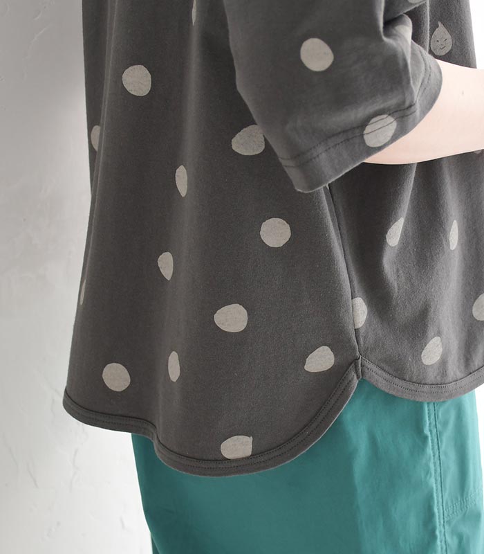 1,111円OFFクーポンあり メール便送料無料 Tシャツ 五分袖 レディース ドット ビリケンさん 綿100％ 25SS0704, | earth_eco_loco | 08