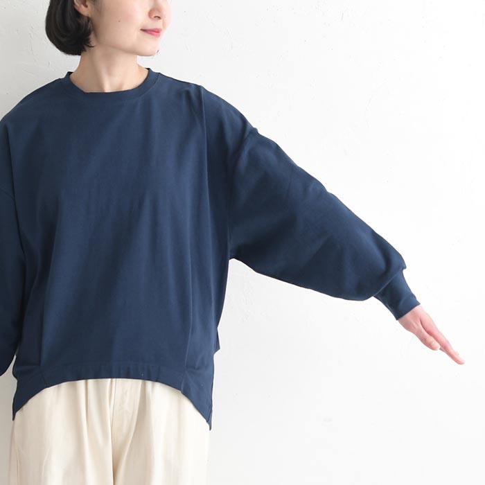 カットソー 長袖 レディース チュニック ストレッチコットン 綿 25AW0822, | earth_eco_loco | 23