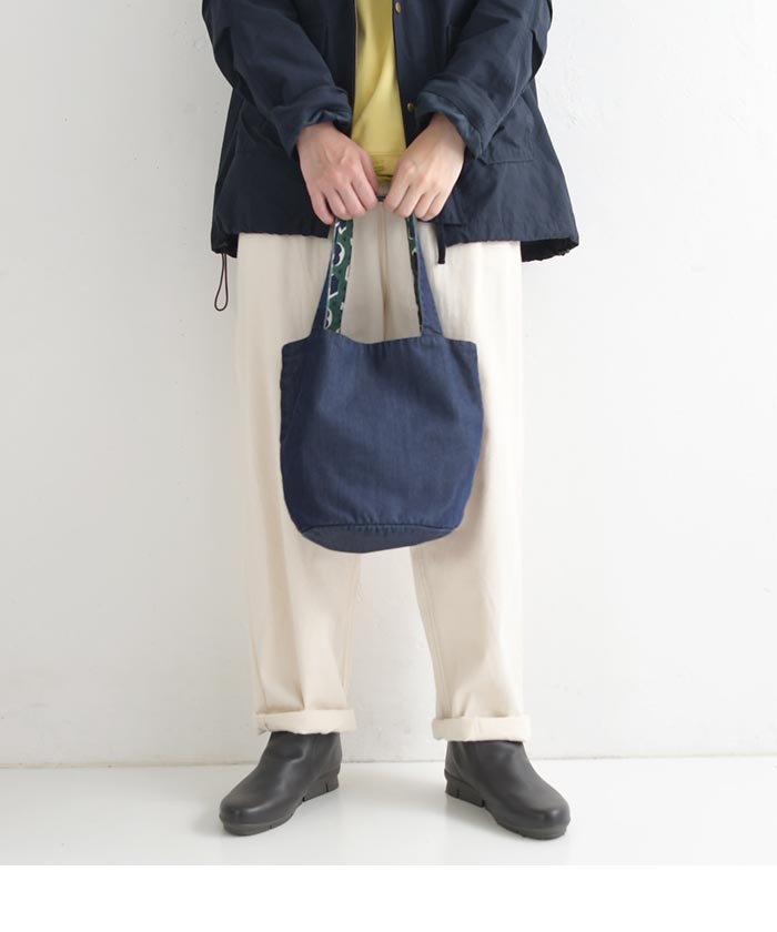 メール便可 バッグ 鞄 レディース リバーシブル レトロ 幾何学模様 デニム 綿 25AW0822, | earth_eco_loco | 02