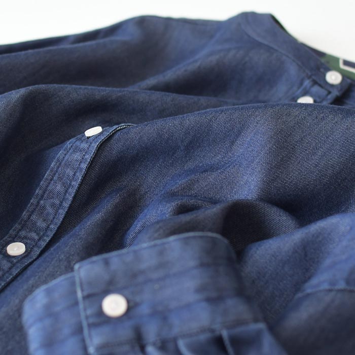 20％OFF セール！ 返品交換不可 前開きワンピース ロング 長袖 レディース デニム 綿 25AW0822, q1128, q2, | earth_eco_loco | 12