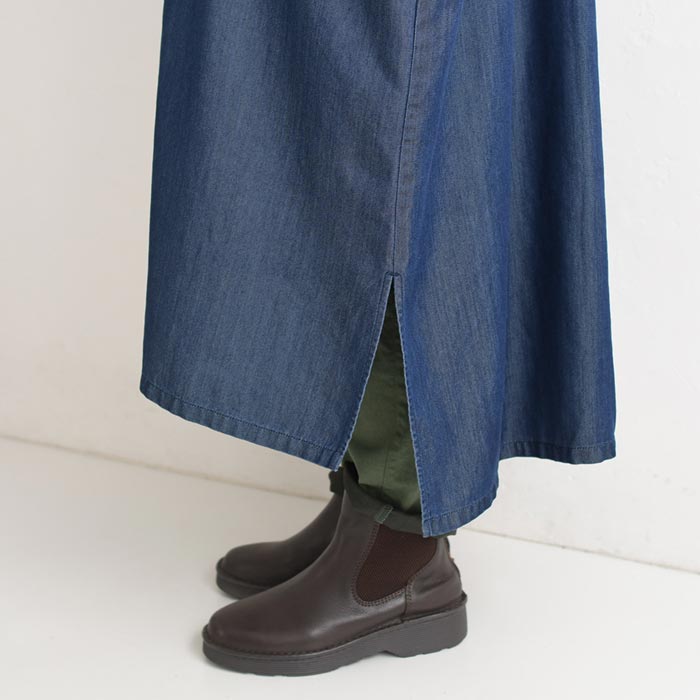 20％OFF セール！ 返品交換不可 前開きワンピース ロング 長袖 レディース デニム 綿 25AW0822, q1128, q2, | earth_eco_loco | 18