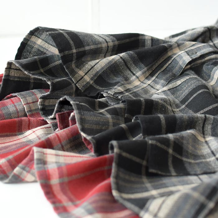 ワンピース 長袖 レディース スキッパー チェック コットン起毛 綿100％ 25AW0904, | earth_eco_loco | 16