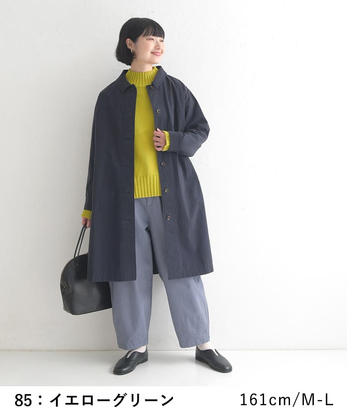 ニットプルオーバー 長袖 レディース コットンニット ざっくり ハイネック 綿 25AW1003, | earth_eco_loco | 12