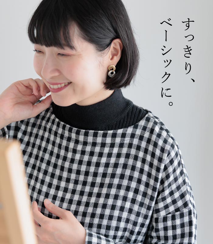 メール便可 付け襟 コットン カシミヤニット リブ 無地 25AW0919, | earth_eco_loco | 04