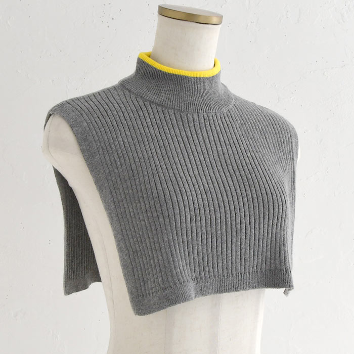 メール便可 付け襟 コットン カシミヤニット リブ 配色 25AW0919, | earth_eco_loco | 15