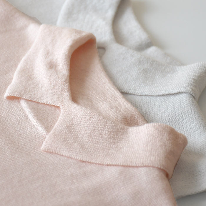 メール便可 付け襟 コットン カシミヤニット シャツ仕立て ちび襟 25AW0919, | earth_eco_loco | 13