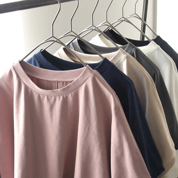 プルオーバー 半袖 ストレッチコットン カットソー 裾ギャザー 夏 春 Tシャツ 30代 40代 50代 26SS0424, | earth_eco_loco | 20