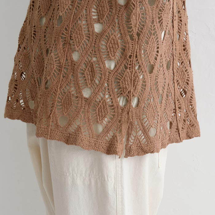 新作早割P5倍 プルベスト レディース ベスト ジレ コットン クロシェ 綿100％ 春 夏 秋 30代 40代 50代 26SS0219, | earth_eco_loco | 21