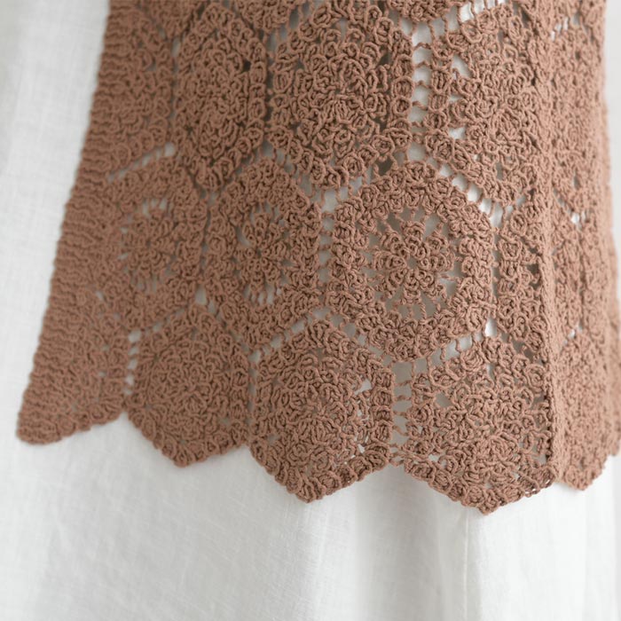 新作早割P5倍 ジレ ベスト レディース 透かし編み 重ね着 コットン クロシェ 綿 春 夏 秋 30代 40代 50代 26SS0219, | earth_eco_loco | 18