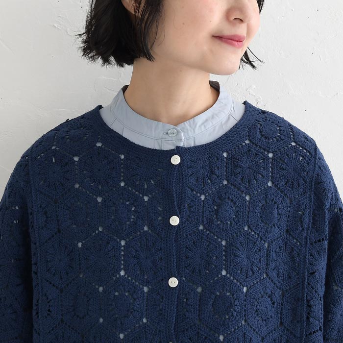 新作早割P5倍 カーディガン レディース コットン クロシェ 五分袖 綿100％ 春夏 秋 30代 40代 50代 26SS0219, | earth_eco_loco | 18