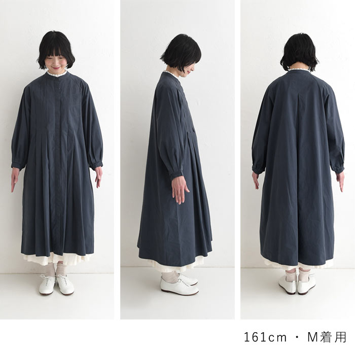 新作早割P5倍 タックワンピース レディース ロング 綿タイプライター 綿100％ 春 夏 秋 30代 40代 50代 26SS0219, | earth_eco_loco | 22