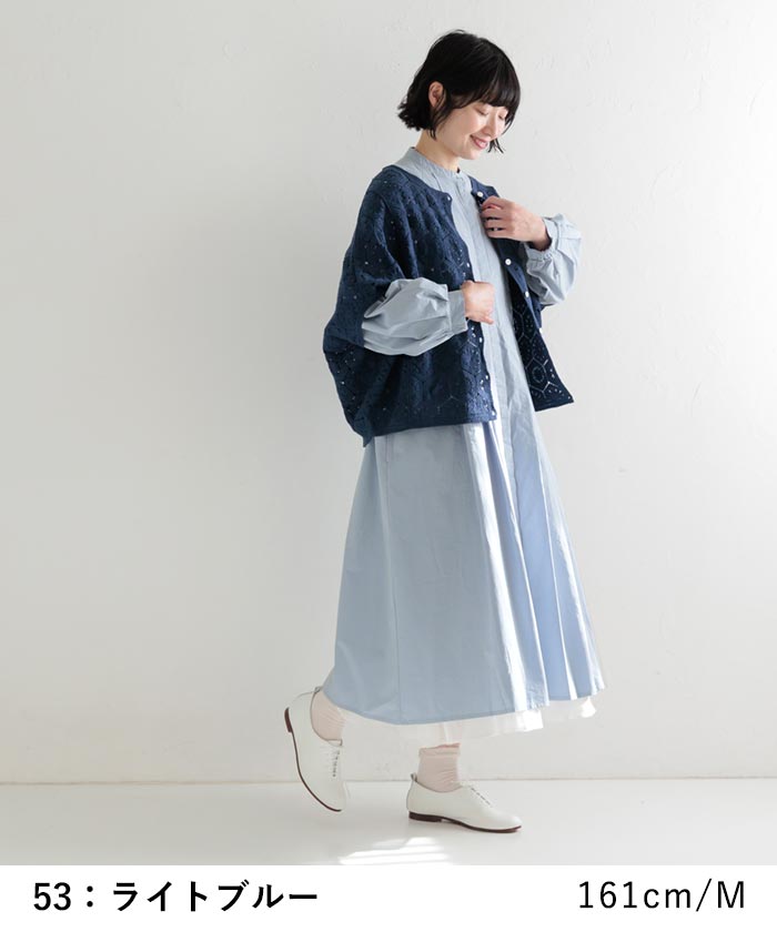 新作早割P5倍 タックワンピース レディース ロング 綿タイプライター 綿100％ 春 夏 秋 30代 40代 50代 26SS0219, | earth_eco_loco | 05