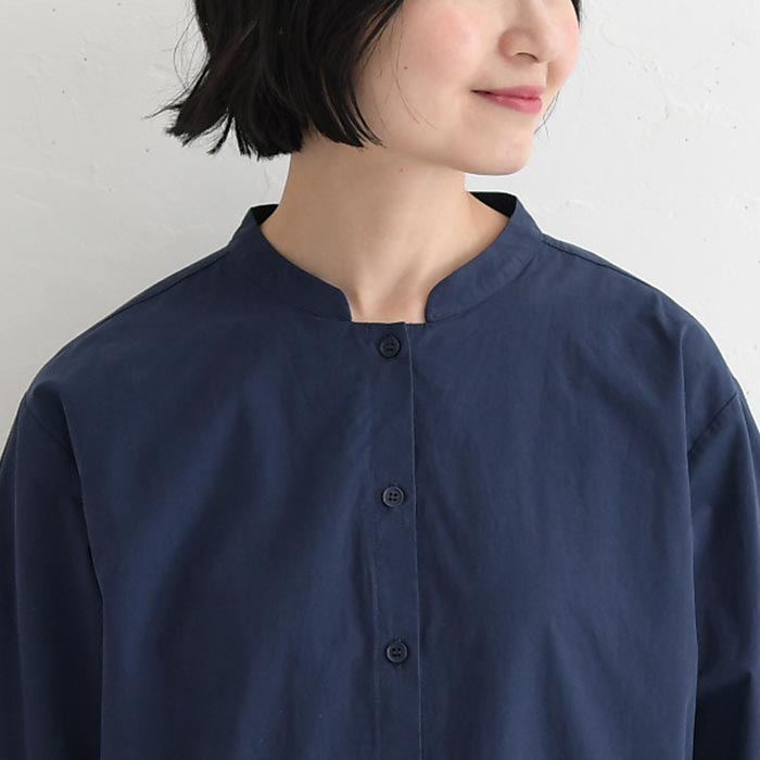 新作早割P5倍 裾プリーツチュニック レディース 長袖 綿タイプライター ロング 綿100％春 夏 秋 30代 40代 50代 26SS0219, | earth_eco_loco | 17