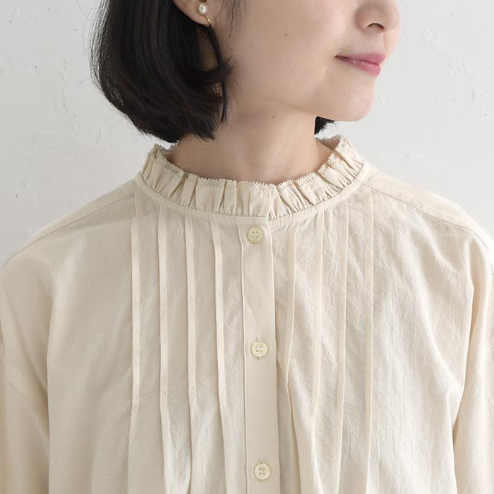 新作早割P5倍 ブラウス シャツ コットン ピコカット ダブルフリル 綿100％ 大きいサイズ 春 秋 30代 40代 50代 26SS0219, | earth_eco_loco | 17