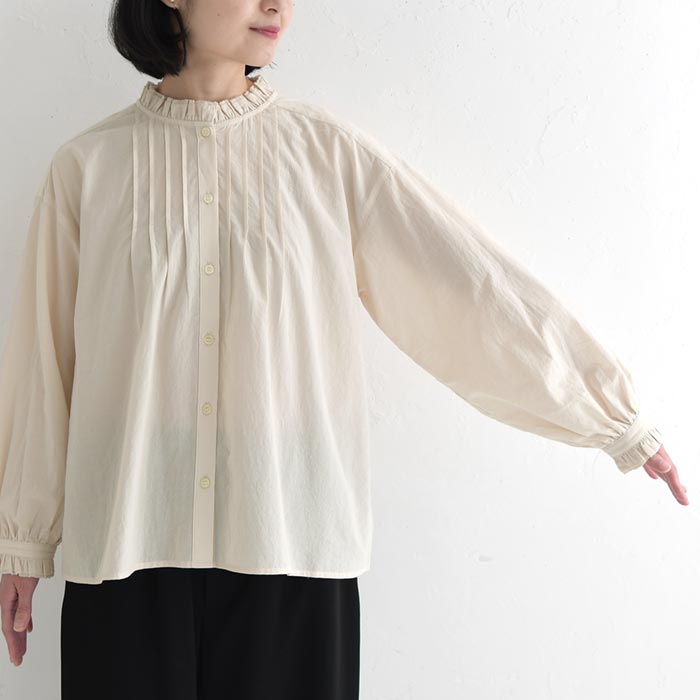 新作早割P5倍 ブラウス シャツ コットン ピコカット ダブルフリル 綿100％ 大きいサイズ 春 秋 30代 40代 50代 26SS0219, | earth_eco_loco | 19