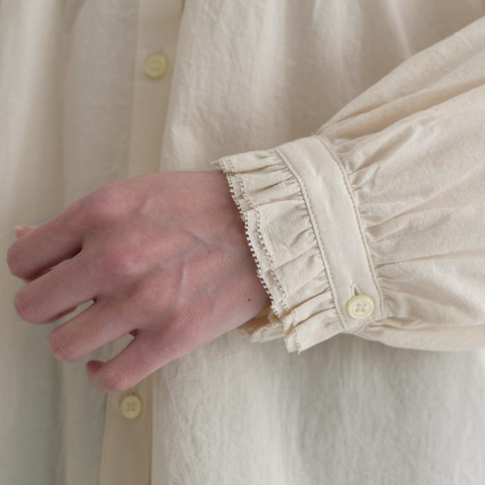 新作早割P5倍 ブラウス シャツ コットン ピコカット ダブルフリル 綿100％ 大きいサイズ 春 秋 30代 40代 50代 26SS0219, | earth_eco_loco | 20