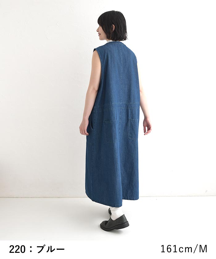 earth_eco_loco ジャンパースカート 6ozデニム 春 夏 30代 40代 50代
