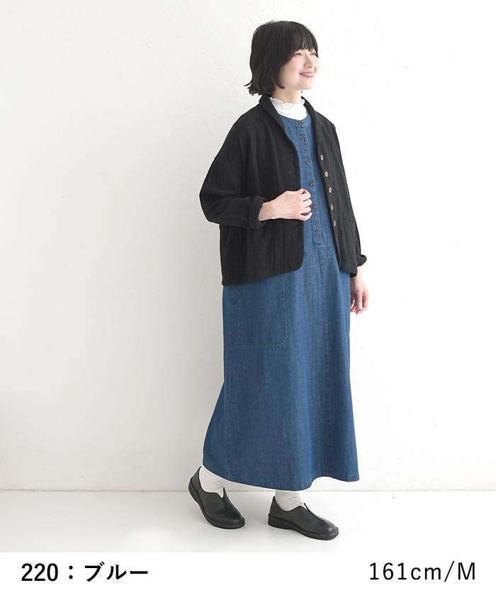 earth_eco_loco ジャンパースカート 6ozデニム 春 夏 30代 40代 50代
