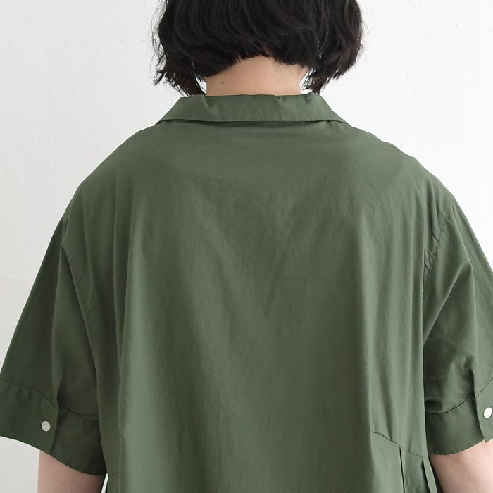 ワンピース オープンカラー 綿コーマポプリン 綿100% earth_eco_loco 春 夏 30代 40代 50代 26SS0522, | earth_eco_loco | 18