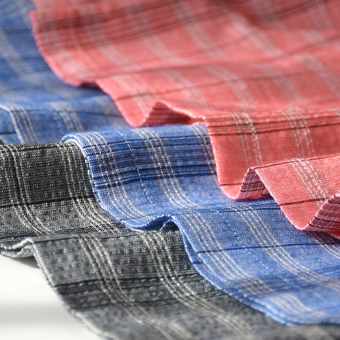ブラウス ぽわん袖 ドビー チェック柄 綿100% earth_eco_loco 春 夏 30代 40代 50代 26SS0522, 0724ptn | earth_eco_loco | 16