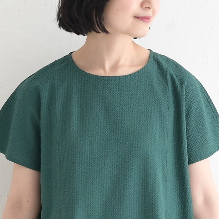 ワンピース 旅行にもシワ気にならない コットンサッカー earth_eco_loco 春 夏 30代 40代 50代 26SS0403, | earth_eco_loco | 16