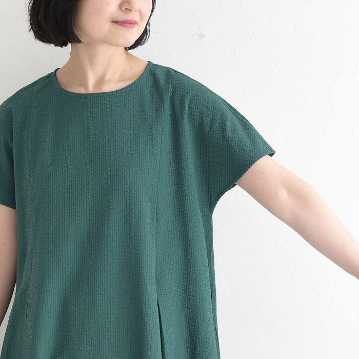 ワンピース 旅行にもシワ気にならない コットンサッカー earth_eco_loco 春 夏 30代 40代 50代 26SS0403, | earth_eco_loco | 18