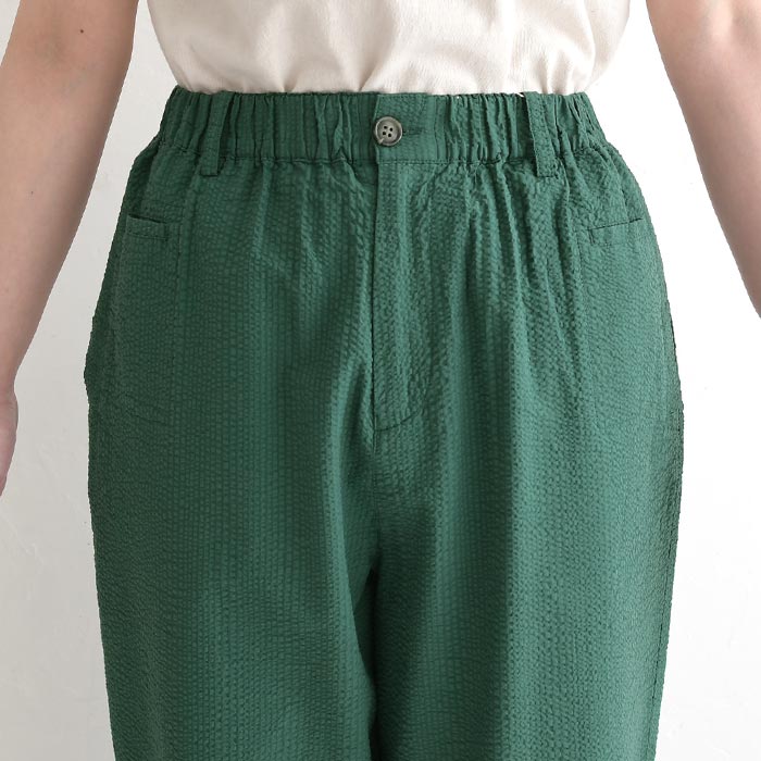 パンツ 旅行にもシワ気にならない コットンサッカー earth_eco_loco 春 夏 30代 40代 50代 26SS0403, | earth_eco_loco | 18