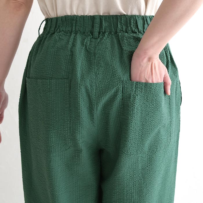 パンツ 旅行にもシワ気にならない コットンサッカー earth_eco_loco 春 夏 30代 40代 50代 26SS0403, | earth_eco_loco | 19