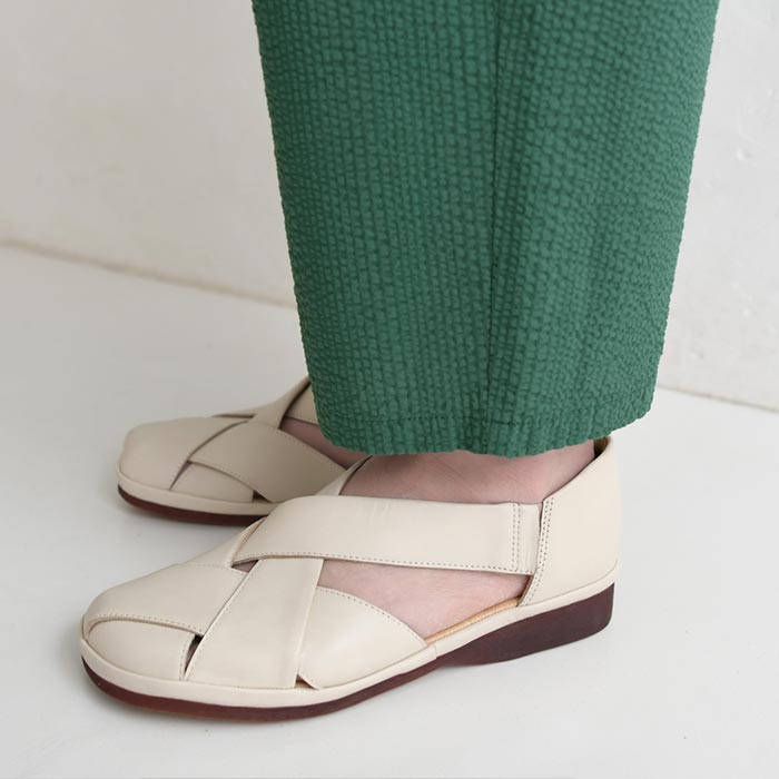 パンツ 旅行にもシワ気にならない コットンサッカー earth_eco_loco 春 夏 30代 40代 50代 26SS0403, | earth_eco_loco | 21