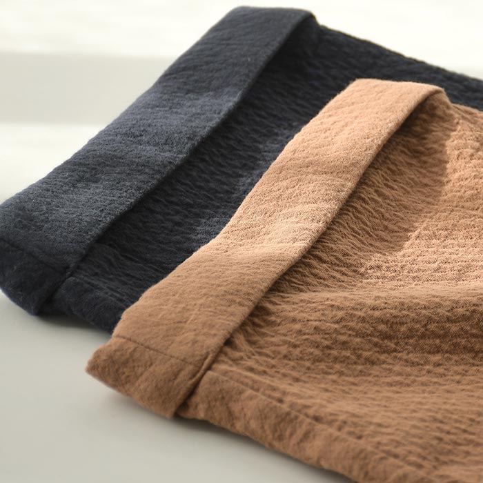 新作早割P5倍 パンツ 綿100％ ぽこぽこ接結ガーゼ 裾ダブルパンツ e+  春 夏 秋 30代 40代 50代 26SS0319, | earth_eco_loco | 16