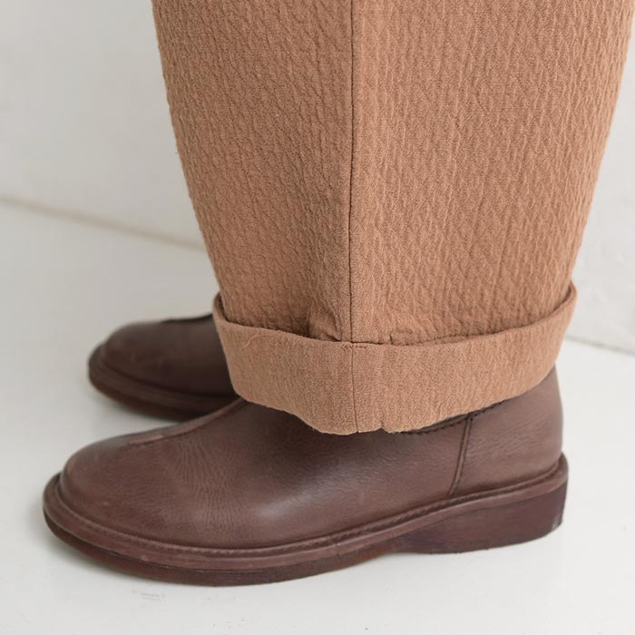 新作早割P5倍 パンツ 綿100％ ぽこぽこ接結ガーゼ 裾ダブルパンツ e+  春 夏 秋 30代 40代 50代 26SS0319, | earth_eco_loco | 21