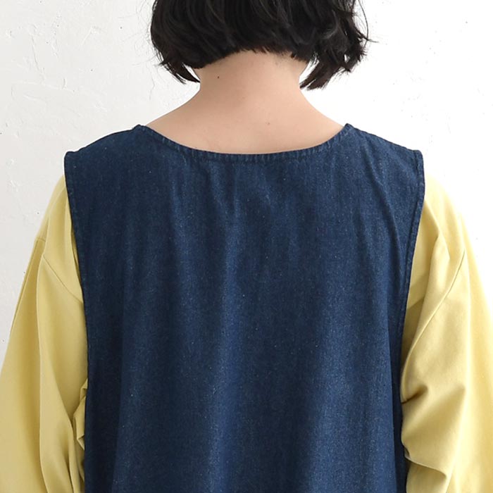新作早割P5倍 エプロンワンピース 7ozデニム ジャンパースカート 綿100％ earth_eco_loco 春 夏 30代 40代 50代 26SS0306, | earth_eco_loco | 14