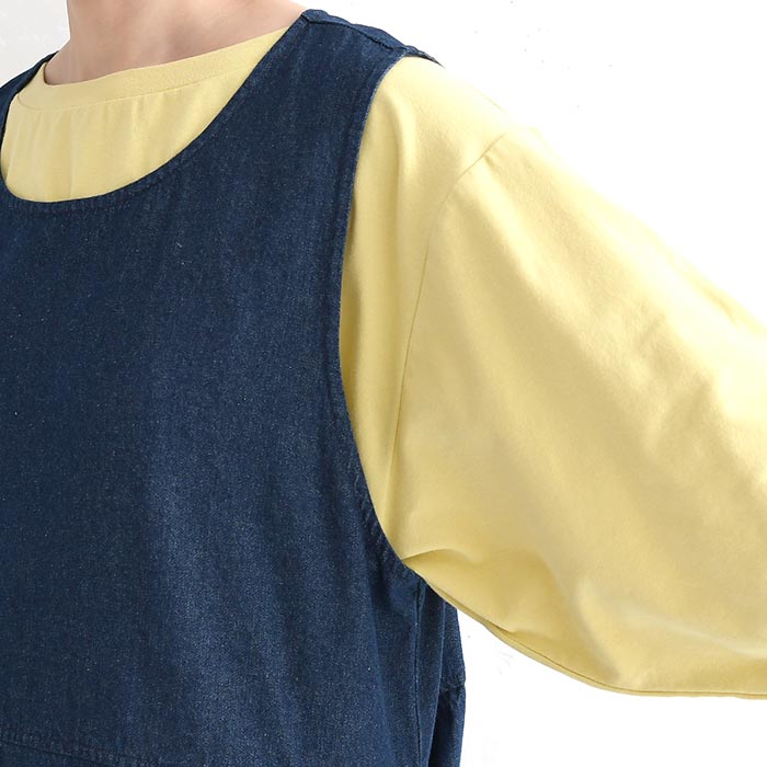 新作早割P5倍 エプロンワンピース 7ozデニム ジャンパースカート 綿100％ earth_eco_loco 春 夏 30代 40代 50代 26SS0306, | earth_eco_loco | 15