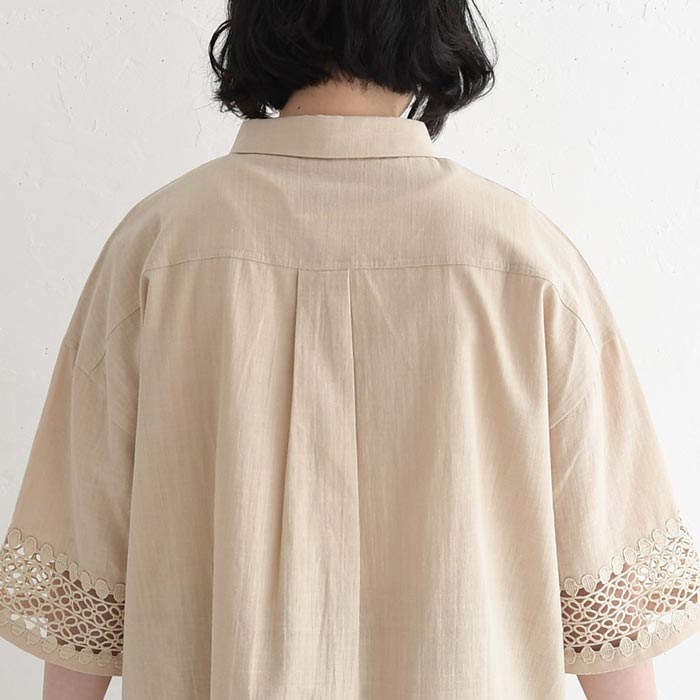 ブラウス フラワーレースで肘をカバー コットン earth_eco_loco 春 夏 30代 40代 50代 26SS0522, | earth_eco_loco | 17
