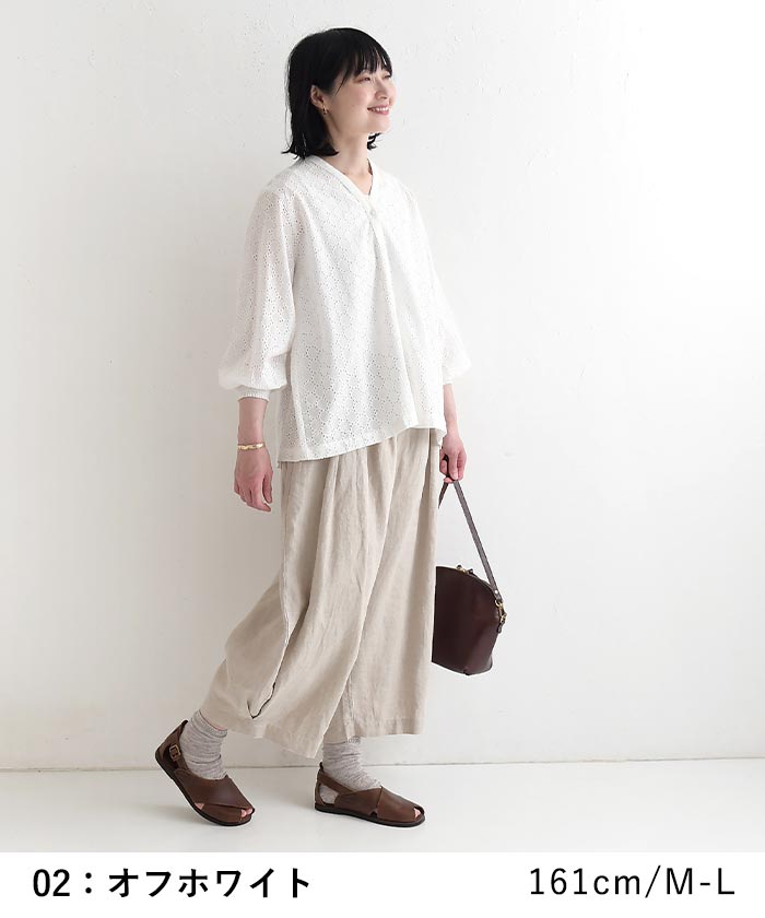 ブラウスカーディガン ラウンド刺繍 涼しい 綿100% earth_eco_loco 夏 春 30代 40代 50代 26SS0604, | earth_eco_loco | 11