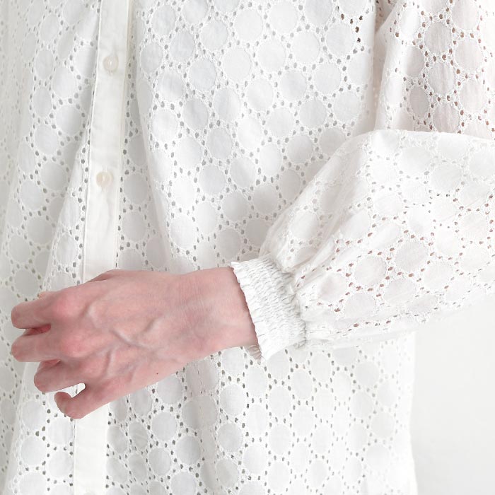 ブラウスカーディガン ラウンド刺繍 涼しい 綿100% earth_eco_loco 夏 春 30代 40代 50代 26SS0604, | earth_eco_loco | 16