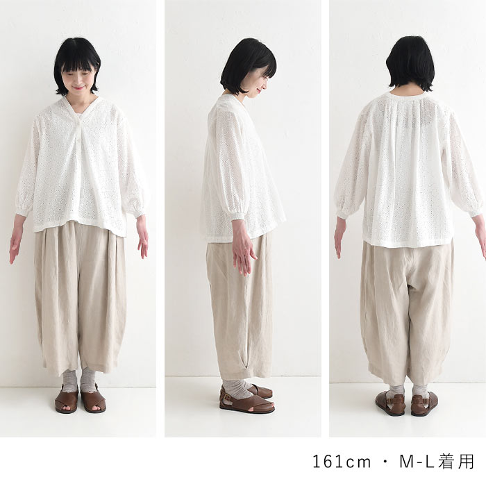 ブラウスカーディガン ラウンド刺繍 涼しい 綿100% earth_eco_loco 夏 春 30代 40代 50代 26SS0604, | earth_eco_loco | 19