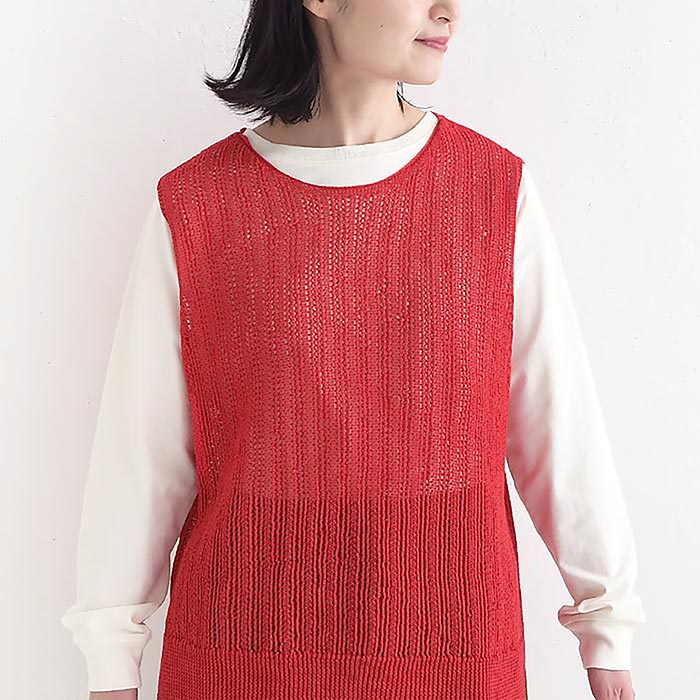 早割10％OFFクーポン ベスト 麻ライクギマコットン earth_eco_loco  秋 30代 40代 50代 26AW0821, | earth_eco_loco | 17