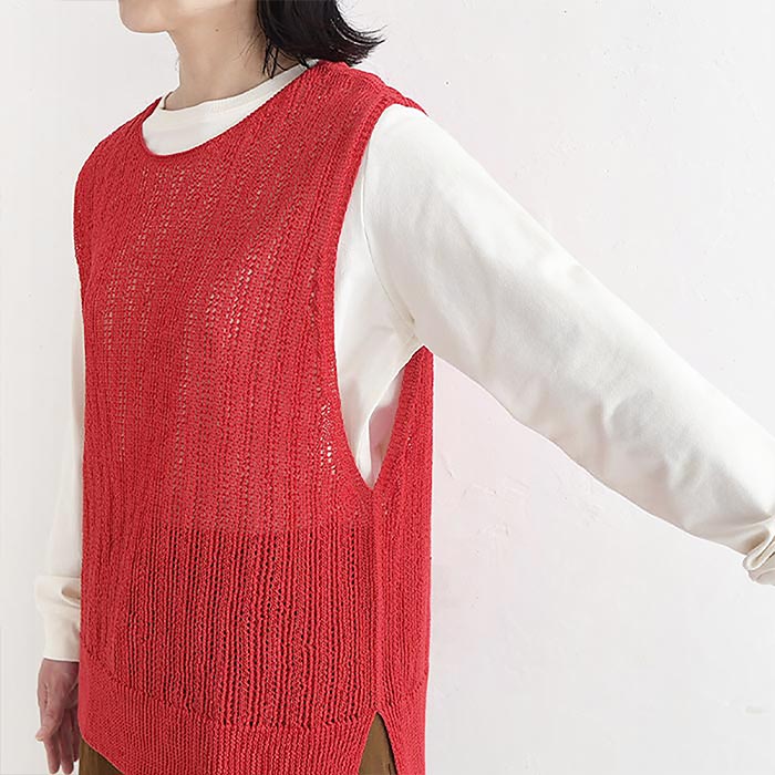 早割10％OFFクーポン ベスト 麻ライクギマコットン earth_eco_loco  秋 30代 40代 50代 26AW0821, | earth_eco_loco | 19
