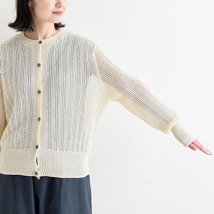 早割10％OFFクーポン カーディガン 麻ライクギマコットン earth_eco_loco  秋 30代 40代 50代 26AW0821, | earth_eco_loco | 19