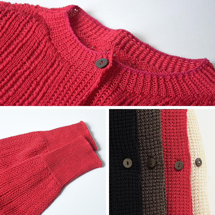 早割10％OFFクーポン カーディガン 麻ライクギマコットン earth_eco_loco  秋 30代 40代 50代 26AW0821, | earth_eco_loco | 23