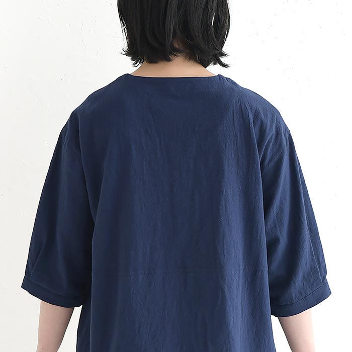 ブラウス コットンスラブ 裾絞り 綿100% earth_eco_loco 夏 春 30代 40代 50代 26SS0604, | earth_eco_loco | 16
