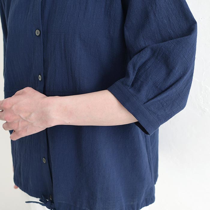ブラウス コットンスラブ 裾絞り 綿100% earth_eco_loco 夏 春 30代 40代 50代 26SS0604, | earth_eco_loco | 17
