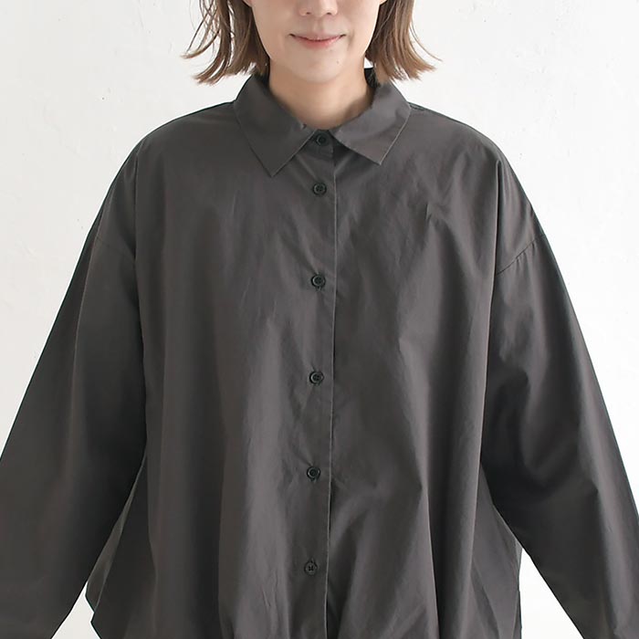 ブラウス 裾バルーン 高密度コットン 綿100％ earth_eco_loco  秋 30代 40代 50代 26AW0904, | earth_eco_loco | 14