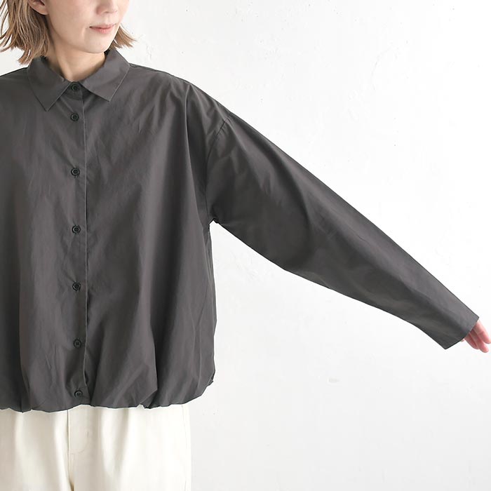 ブラウス 裾バルーン 高密度コットン 綿100％ earth_eco_loco  秋 30代 40代 50代 26AW0904, | earth_eco_loco | 16