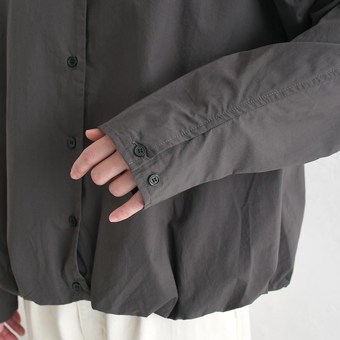 ブラウス 裾バルーン 高密度コットン 綿100％ earth_eco_loco  秋 30代 40代 50代 26AW0904, | earth_eco_loco | 17